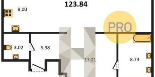 2-комн квартира Воскресенская набережная,  д. 32