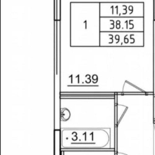 1-комн квартира улица Вадима Шефнера, 4