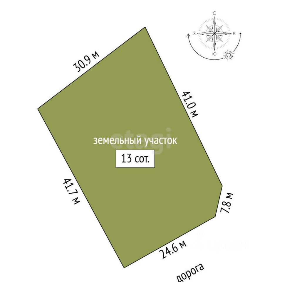 Продажа земли Московка кп, проезд 4-й, 102