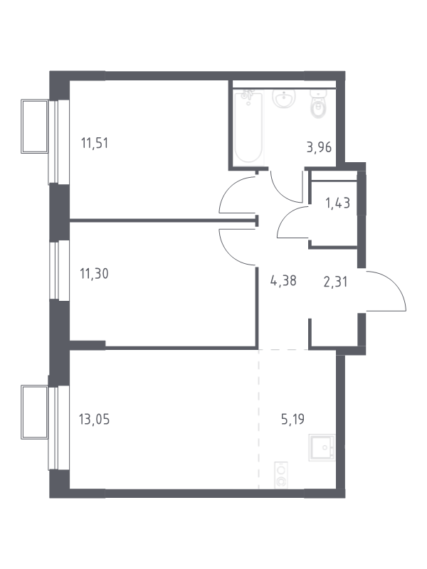 Продажа 2-комн квартиры в новостройке Егорово п., Колхозная ул.,  к. 3.3