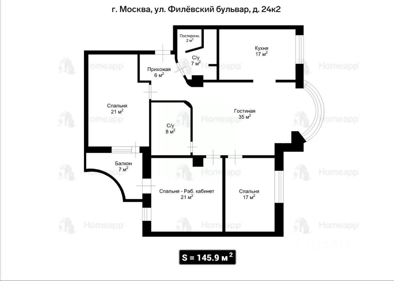Продажа 4-комн квартиры на вторичном рынке Филевский бульвар, 24к2