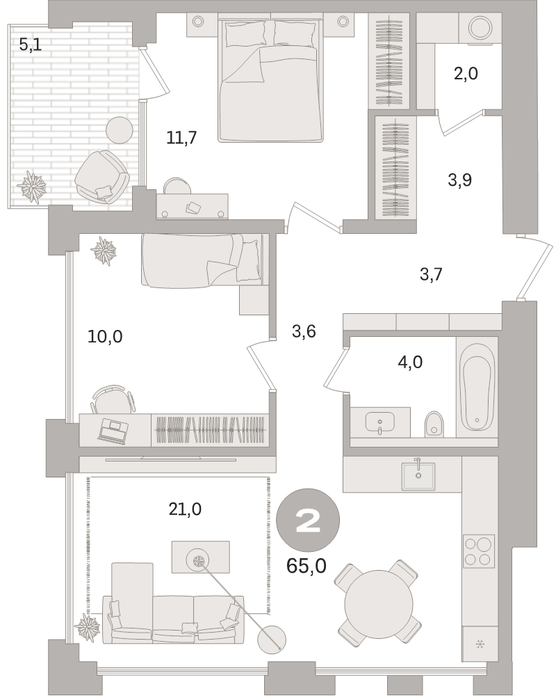 Продажа 2-комн квартиры в новостройке Москва г., Дубининская ул.,  к. 1