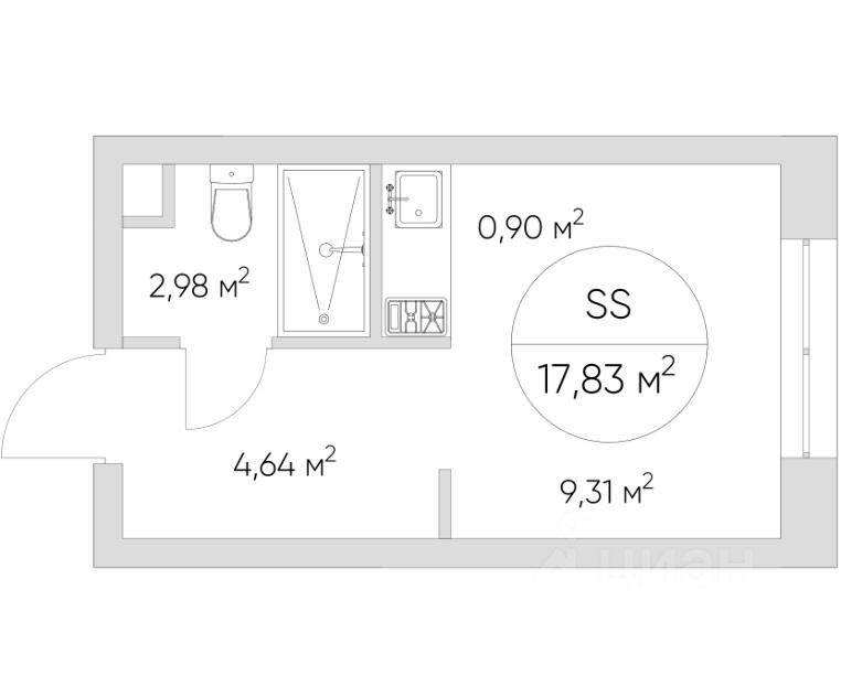 Продажа студии Автомобильный проезд, 4