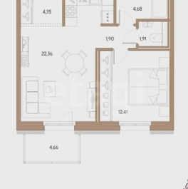 Продажа 1-комн квартиры на вторичном рынке набережная Чёрной речки,  д. 35 с1
