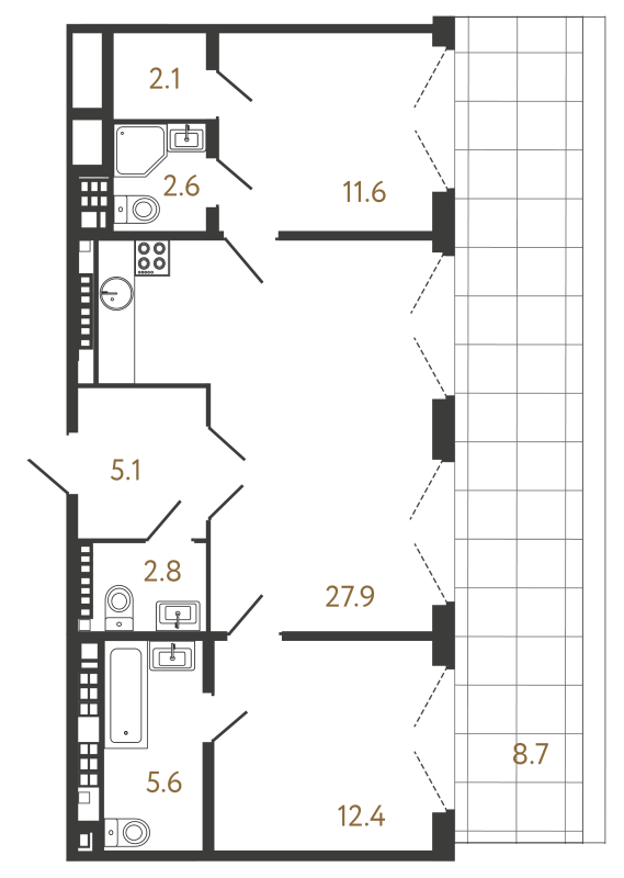 Продажа 2-комн квартиры в новостройке Санкт-Петербург г., Миргородская ул.,  к. 1