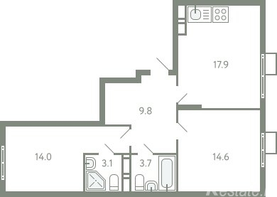 Продажа 1-комн квартиры на вторичном рынке Молоково с, Ново-Молоковский б-р,  д. 1