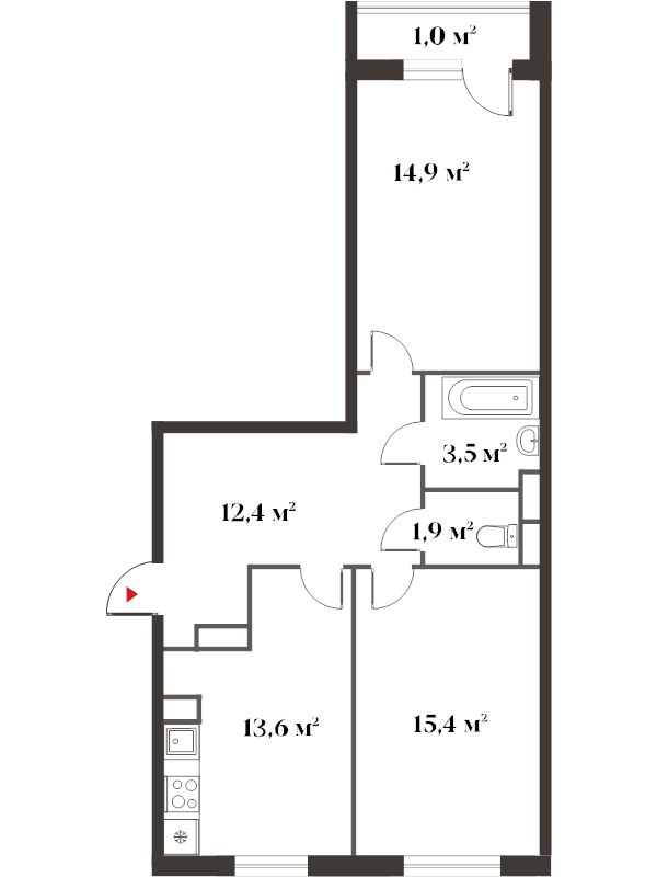 Продажа 2-комн квартиры в новостройке Красногорск г., Новая Московская ул.,  к. 4