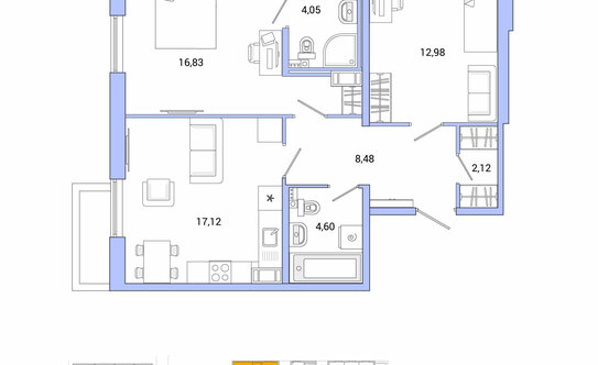 Продажа 2-комн квартиры на вторичном рынке Янино-1 пгт, Тюльпанов (Янила Драйв мкр) ул,  д. 2 к1
