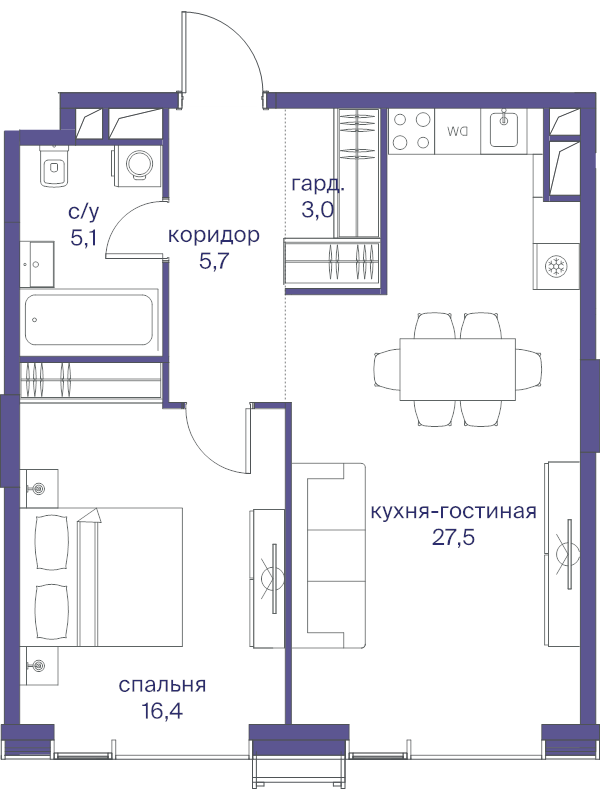 Продажа 1-комн квартиры в новостройке Москва г., Сергея Макеева ул.,  к. 4