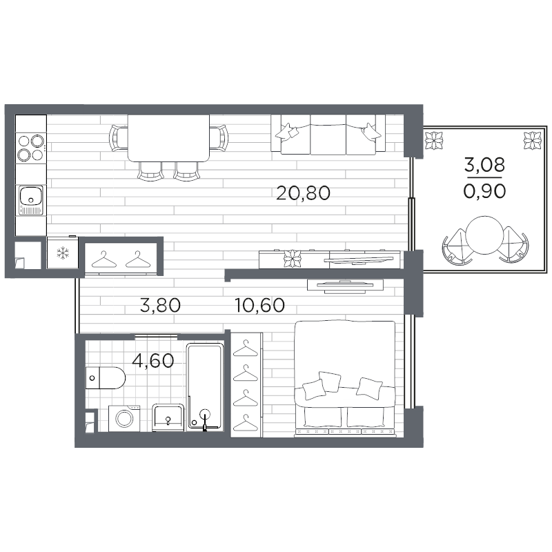 Продажа 1-комн квартиры в новостройке Санкт-Петербург г., Пулковское ш.,  к. 11
