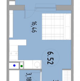 Продажа студии Санкт-Петербург г., 3-й Рабфаковский пер.,  к. 1