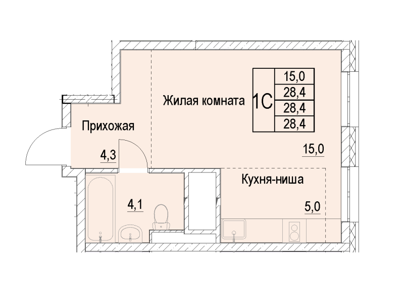 Продажа студии Мытищи г., Академика Каргина ул.,  к. 5