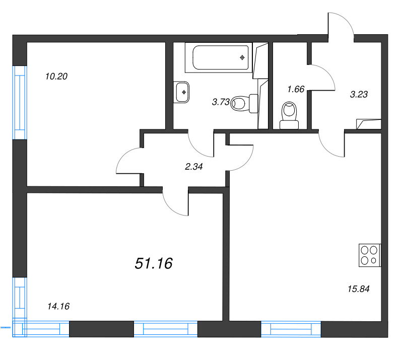 Продажа 2-комн квартиры в новостройке Шушары п., Школьная ул.,  к. 7