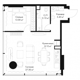 Продажа 1-комн квартиры в новостройке пр-кт Ленинградский, вл. 8