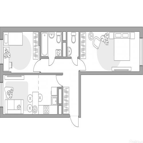 2-комн квартира Мытищи, Московская область, г. Мытищи, Тенисный бул.