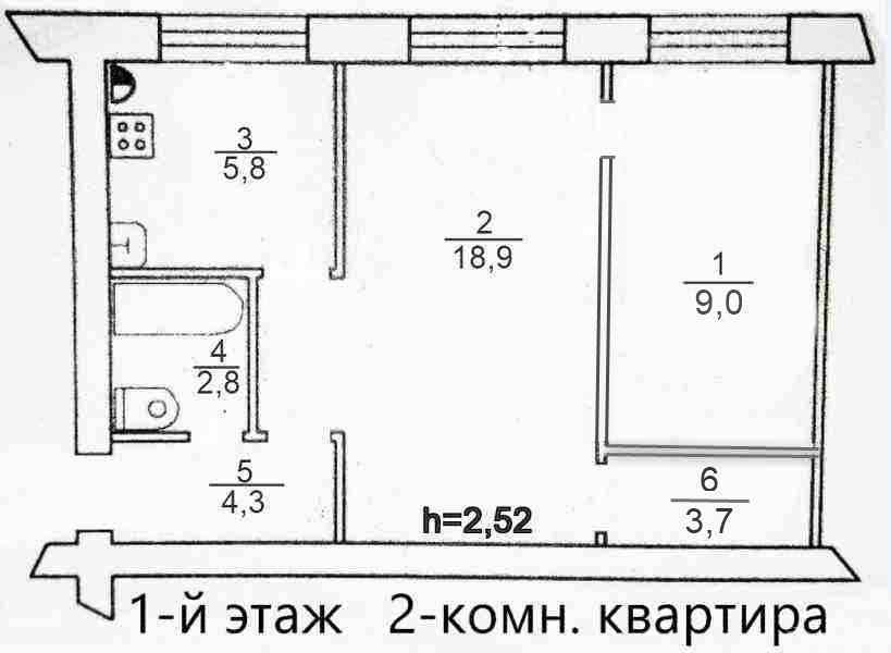 Продажа 2-комн квартиры на вторичном рынке Люберцы, Молодежная улица,  д. 6