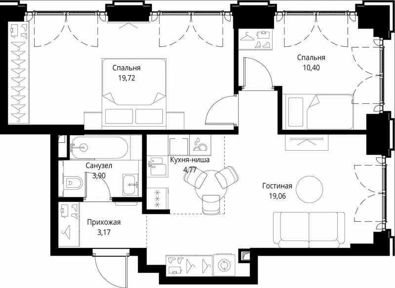 Продажа 2-комн квартиры в новостройке Москва г.,  Волоколамское ш.,  к. Cliff 3