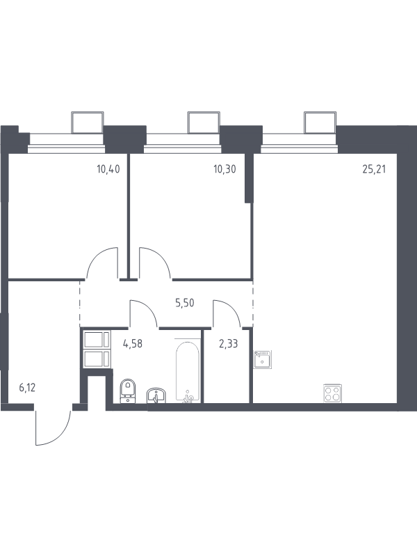 Продажа 2-комн квартиры в новостройке Дудкино д., Цветочная ул.,  к. 2.2