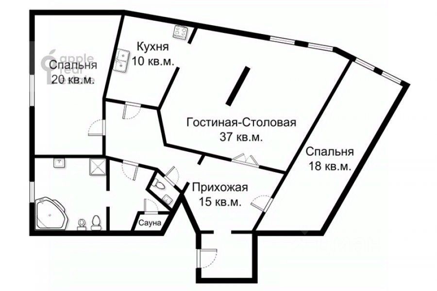 Продажа 3-комн квартиры на вторичном рынке улица Пречистенка, 25