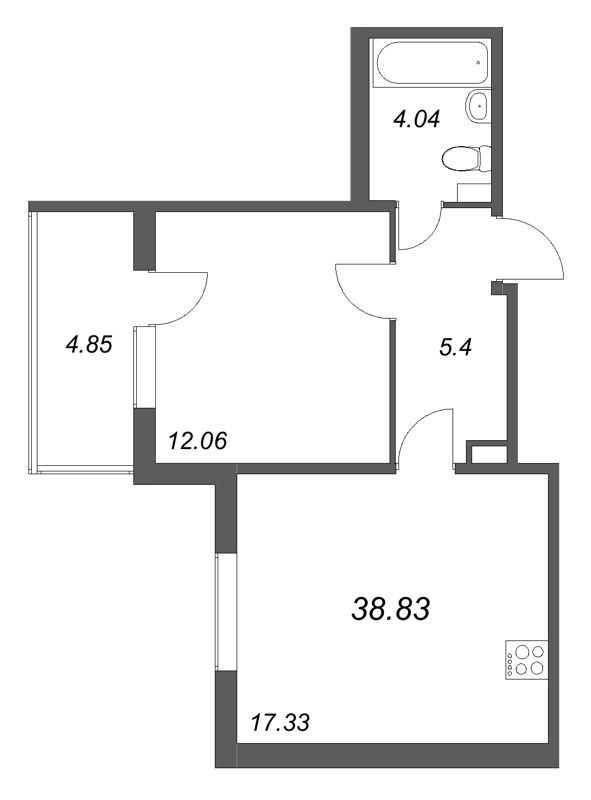 Продажа 1-комн квартиры в новостройке Стрельна п., Будённого пр-кт,  к. 4.3