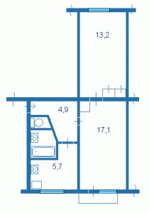 Продажа 2-комн квартиры на вторичном рынке Климовск мкр, улица Заводская,  д. 12