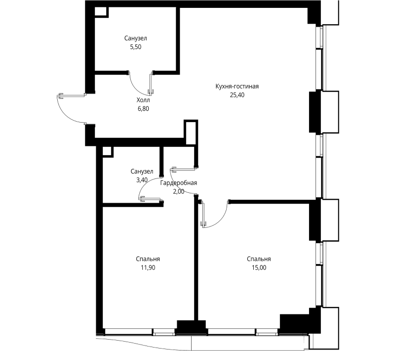 Продажа 2-комн квартиры в новостройке Москва г., Вишнёвая ул.,  к. 6