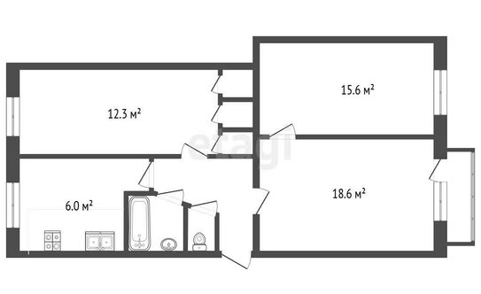 Продажа 3-комн квартиры на вторичном рынке Красный Xолм, Комсомольская улица,  д. 10
