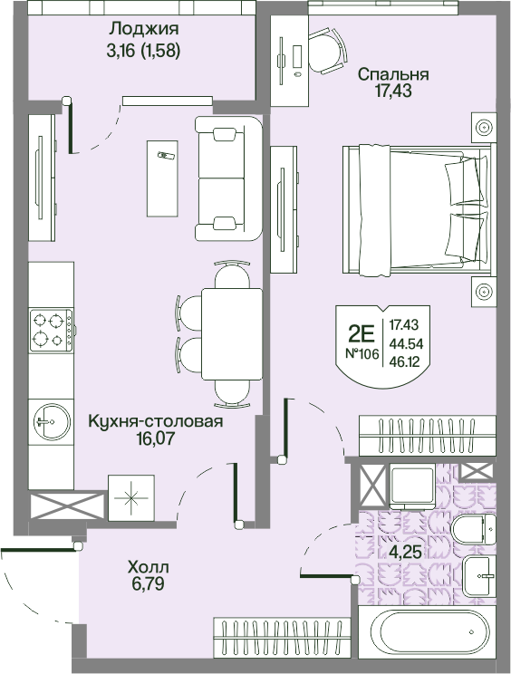 Продажа 1-комн квартиры в новостройке Мистолово д., Большой пр-кт,  к. 2