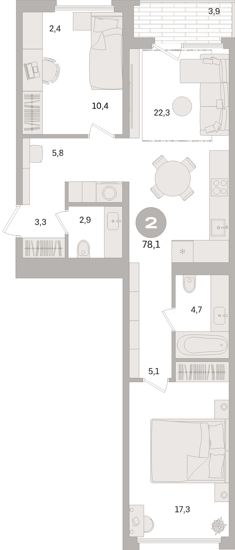 Продажа 2-комн квартиры в новостройке Москва г., Дубининская ул.,  к. 1