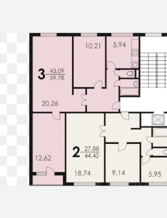 Продажа 3-комн квартиры на вторичном рынке улица Цюрупы, 15К3