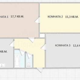 Продажа 3-комн квартиры на вторичном рынке посёлок КСЗ, улица Карла Маркса,  д. 117/18