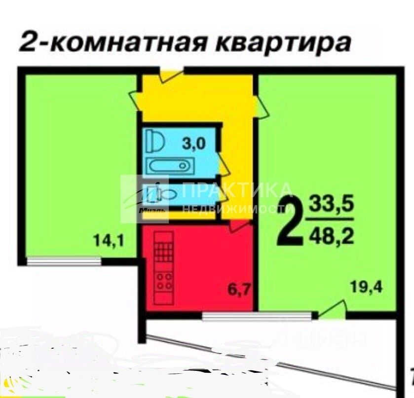 Продажа 2-комн квартиры на вторичном рынке Знаменская улица, 38К1