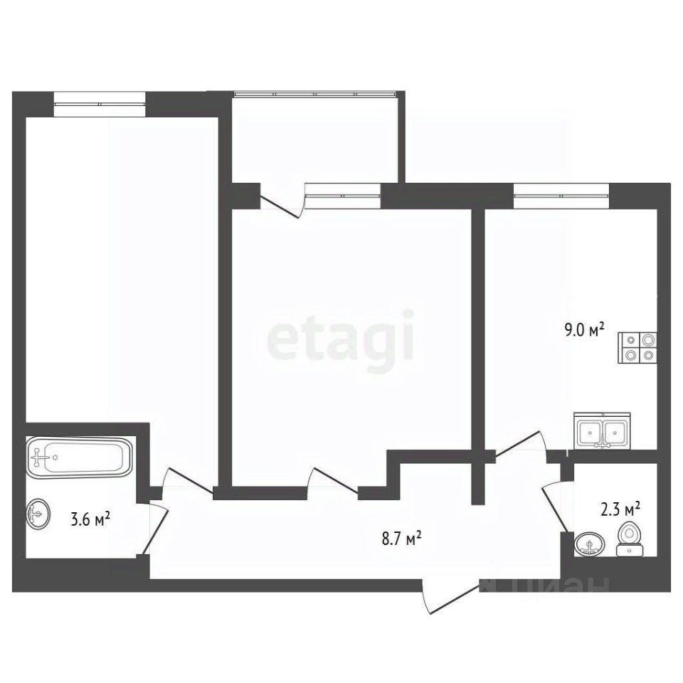 Продажа 2-комн квартиры на вторичном рынке улица Медовая Долина, 1к2