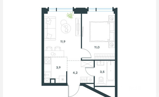 Продажа 1-комн квартиры на вторичном рынке Профсоюзная ул,  д. 2/22