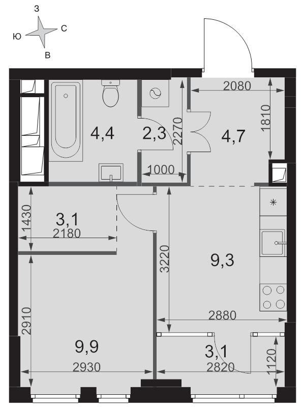 Продажа 1-комн квартиры в новостройке Москва г., Шеногина ул.,  к. 6.3