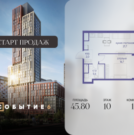 Продажа 1-комн квартиры в новостройке ул. Лобачевского, корп. 6.2