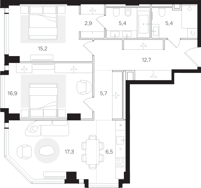 Продажа 2-комн квартиры в новостройке Москва г., Большая Тульская ул.,  к. А