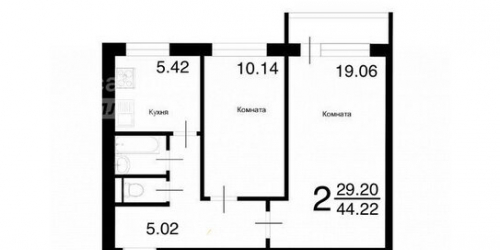 2-комн квартира Аминьевское ш,  д. 12