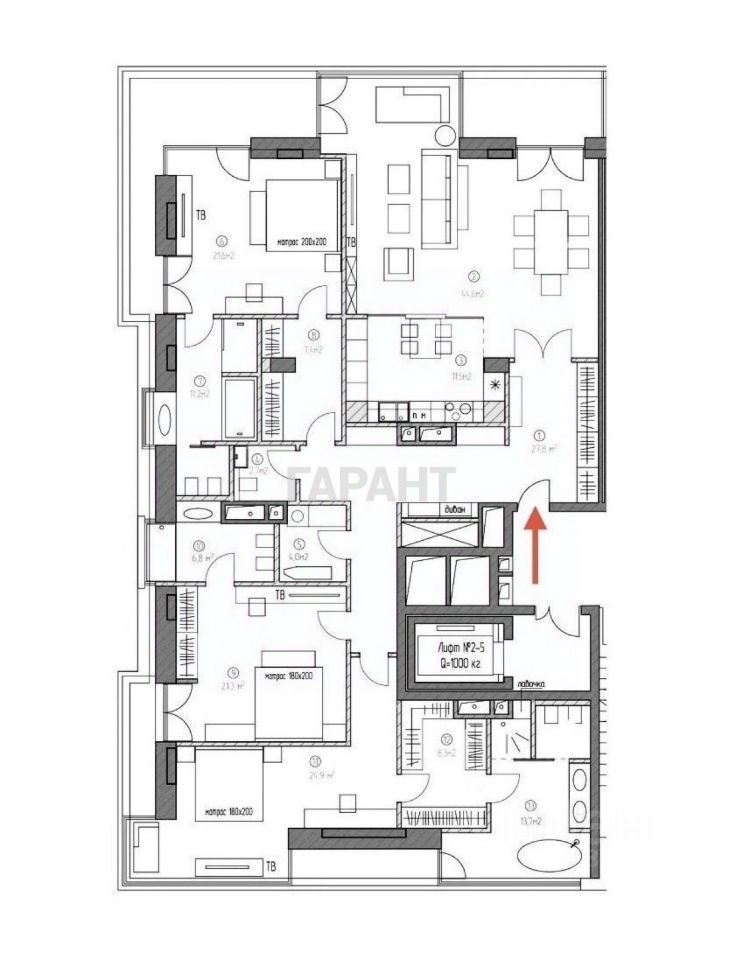 Продажа 5-комн квартиры на вторичном рынке Минская улица, 2Вк6