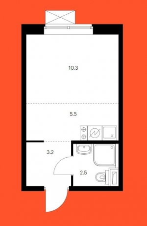 Планировка ЖК Никольские луга, 15.8 м2