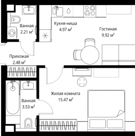 Продажа 1-комн квартиры в новостройке Москва г., Верейская ул., к. 3 Продажа 1-комн квартиры в новостройке Москва г., Верейская ул., к. 3