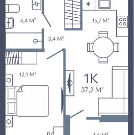 Продажа 1-комн квартиры в новостройке Кудрово д., Австрийская ул.,  к. 1