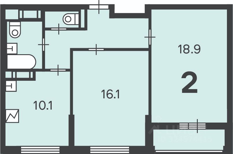 Продажа 2-комн квартиры на вторичном рынке проезд Шелихова, 9к1
