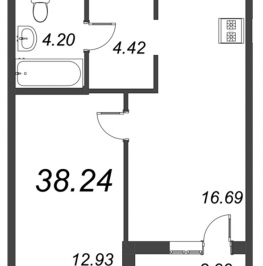 Продажа 1-комн квартиры в новостройке Новосаратовка д., Покровская Дорога ул.,  к. 2.6