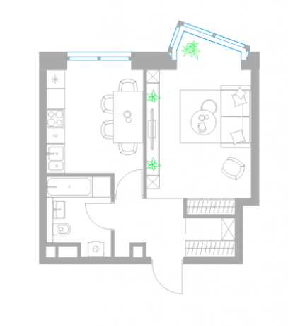 Планировка ЖК Level Причальный,  м2