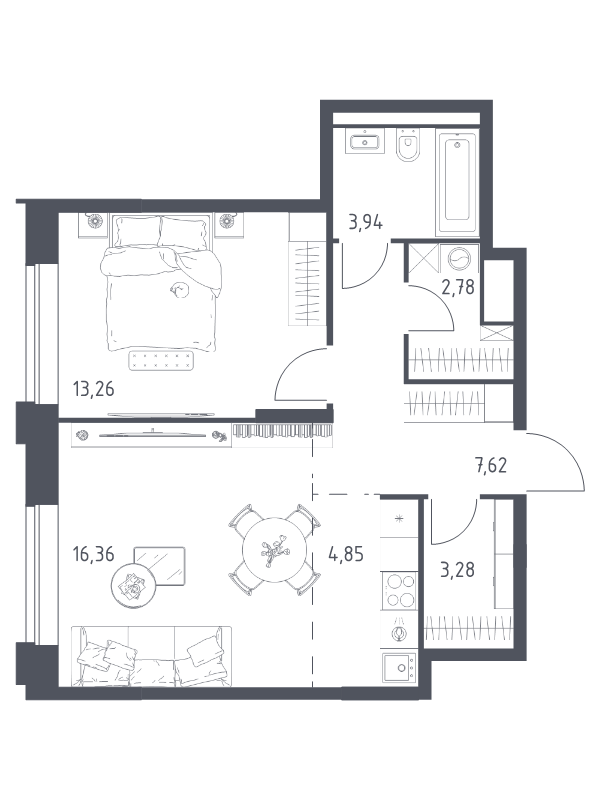 Продажа 1-комн квартиры в новостройке Москва г., Верейская ул.,  к. 2.2