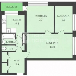 Продажа 3-комн квартиры на вторичном рынке ул Симонова,  д. 10,  к. 1