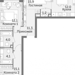 Продажа 3-комн квартиры на вторичном рынке улица Вильгельма Пика,  д. 1