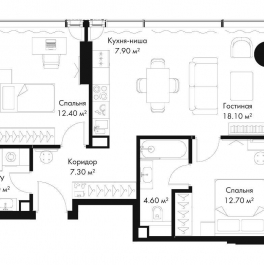Продажа 2-комн квартиры в новостройке пр-кт Ленинградский, вл. 8