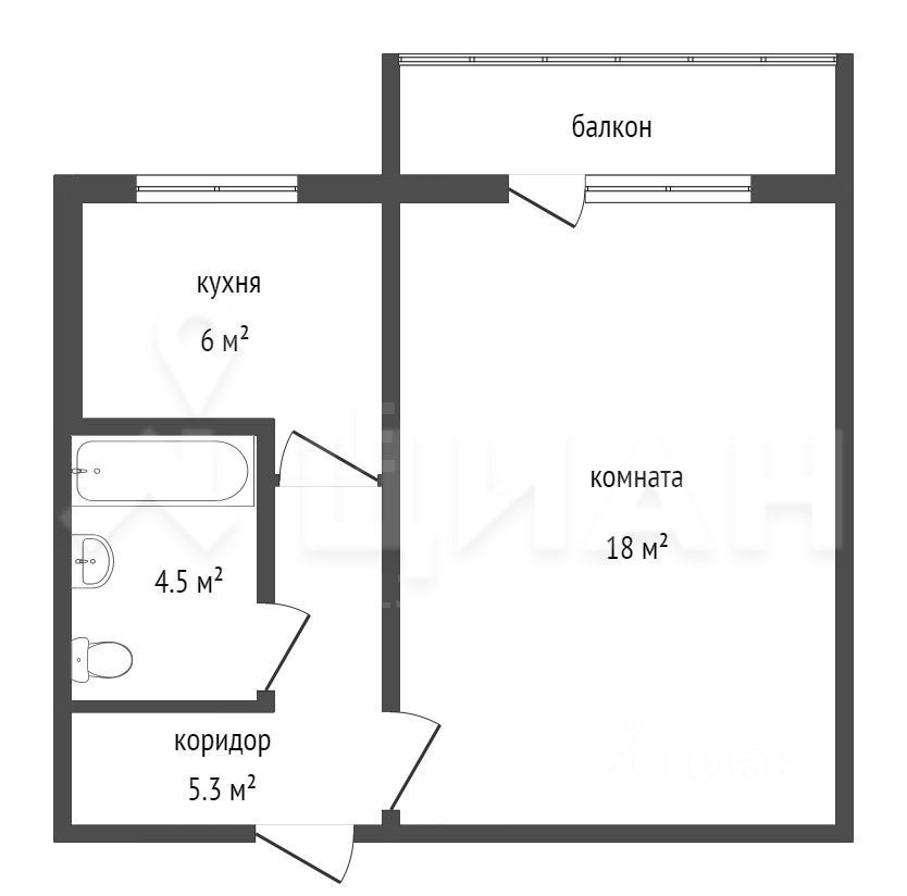 Продажа 1-комн квартиры на вторичном рынке д. Ликино, 7